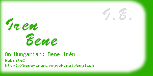 iren bene business card